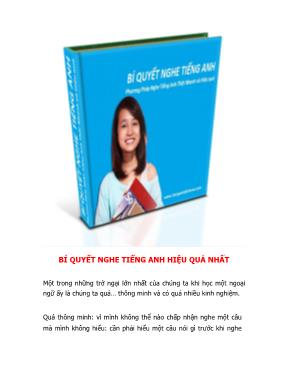 Bí quyết nghe tiếng Anh hiệu quả nhất